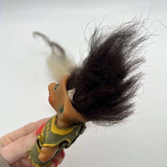 Vintage 60s Uneeda Wishnik Troll Dolls Set Horseshoe U.S Army Clothes White Hair - Picture 6 of 6